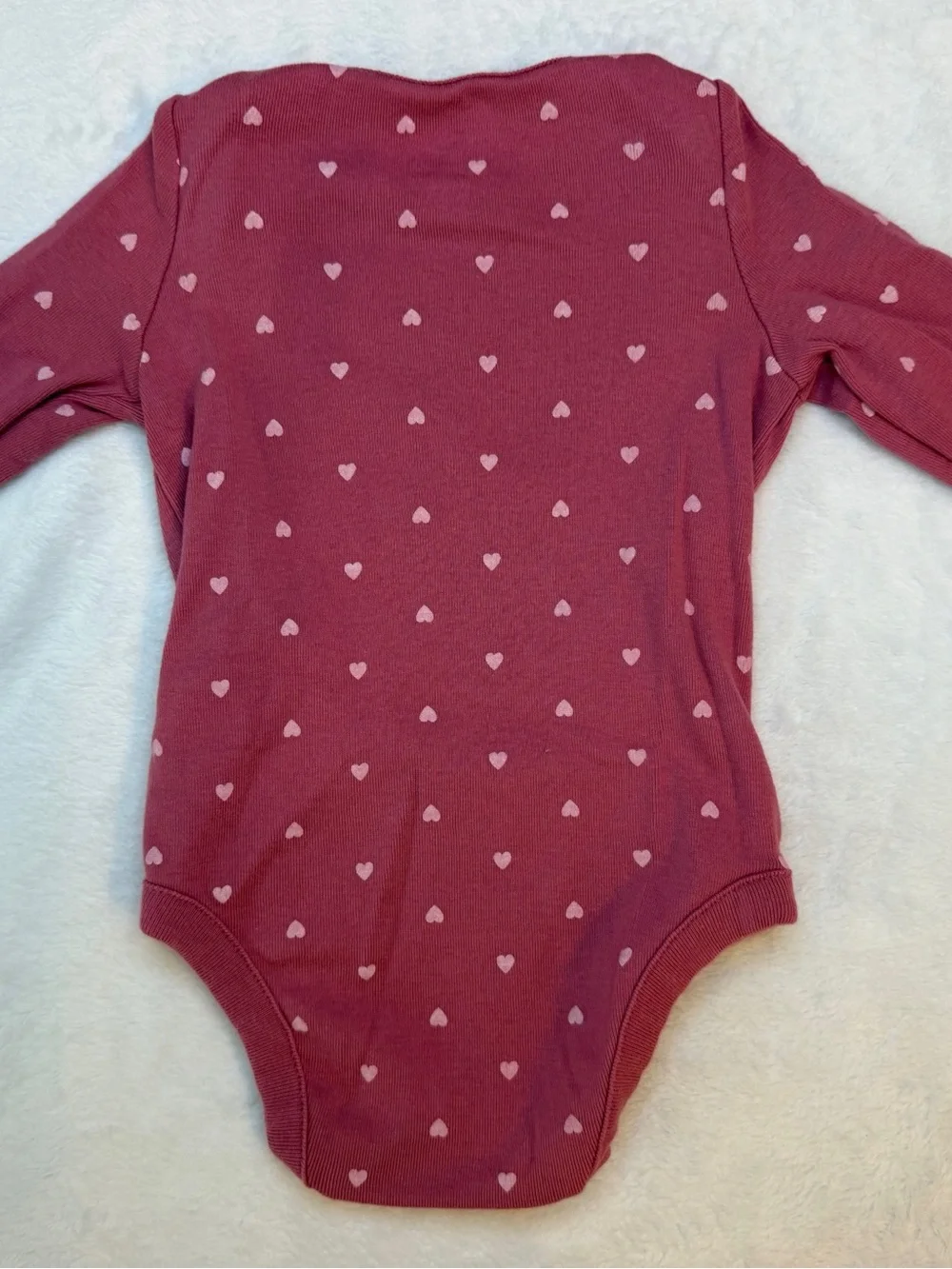 Baby Gap Pink Heart Long-Sleeve Onesie